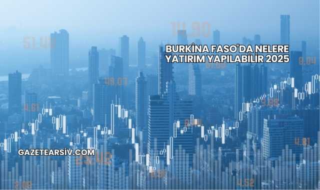 Burkina Faso'da Nelere Yatırım Yapılabilir 2025