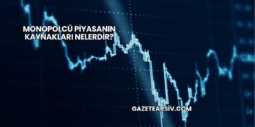 Monopolcü Piyasanın Kaynakları Nelerdir?